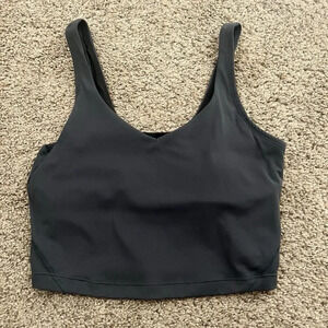 SP Athletics Longline Tank Gray Minimal Light Compression Sport Bra Size Small‎